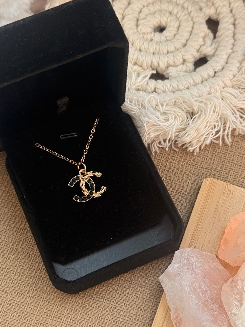 ONLY 1! Vintage CC Gold logo Upcycled Necklace